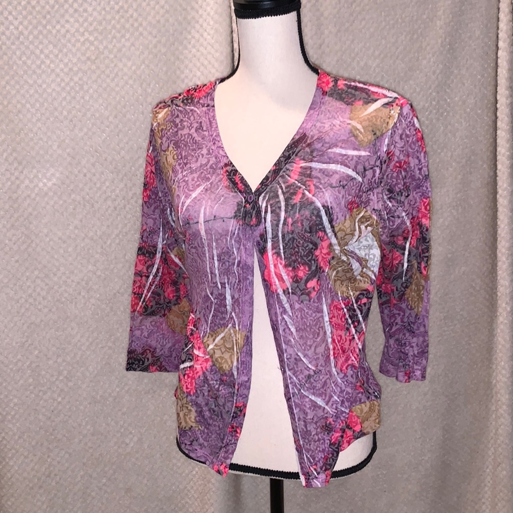 Analogy sheer blouse/cardigan